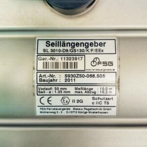 Seillangengeber SL 3010-D9/GS130/K/F/EEx | Rope Length Transmitter