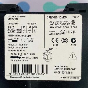 Siemens 3RN1010-1CM00 | Thermistor Motor Protection