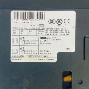 Siemens 3RV1031-4FA10 | Motor Protection Circuit Breaker