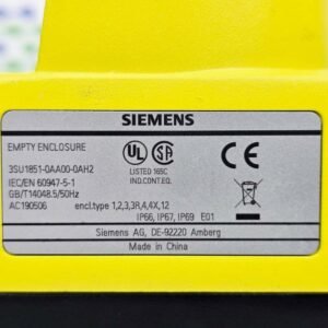 Siemens 3SU1851-0AA00-0AH2 | Empty Enclosure Box