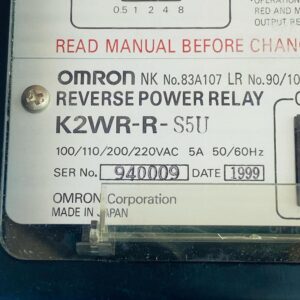Omron K2WR-R-S5U | Reverse Power Relay