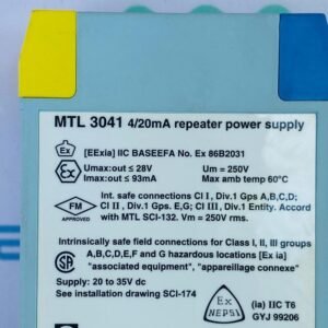 MTL Instruments MTL3041 | 4/20MA Repeater Power Supply