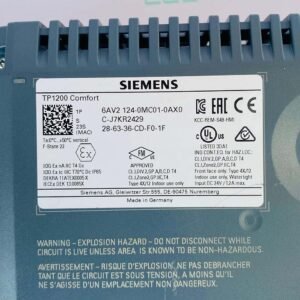 Siemens 6AV2 124-0MC01-0AX0 | TP1200 Comfort Display