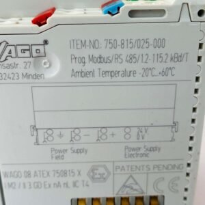 Wago 750-815/025-000 | Programmable Modbus Controller