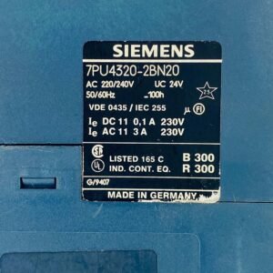 Siemens 7PU4320-2BN20 | Multifunction Time Relay
