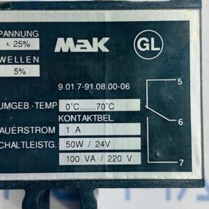Mak 9.01.7-91.08.00-06 | Plug In Relay