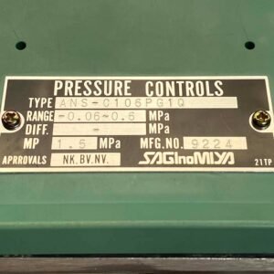 Saginomiya ANS-C106PG1Q (Range : -0.06 – 0.6 Mpa) | Pressure Controls