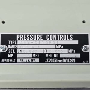 Saginomiya ANS-C110PG1 (Range : 0.1-1 Mpa) | Pressure Controller