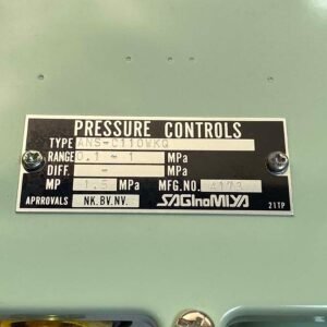 Saginomiya ANS-C110WKQ (Range : 0.1-1 MPA) | Pressure Controls
