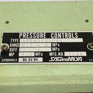 Saginomiya ANS-C130PBQ (Range : 0.5 – 3 Mpa) | Pressure Controls