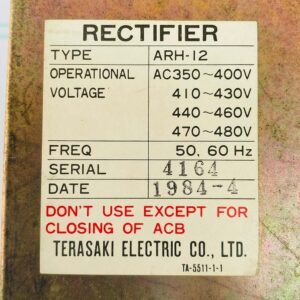 Terasaki ARH-12 | Rectifier