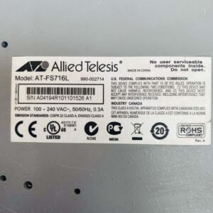 Allied Telesis AT-FS716L | 16 Port Unmanaged Fast Ethermet Switch