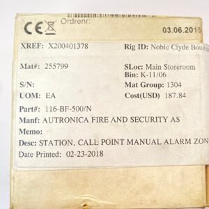 Autronica BF-500/N (116-BF-500/N) | Manual Call Point