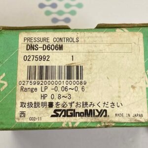 Saginomiya DNS-D606M (Range : -0.06-0.6 Mpa) | Pressure Controls