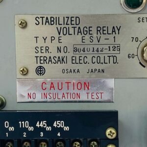 Terasaki ESV-1 | Stabilized Voltage Relay