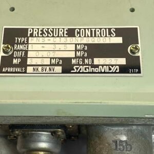 Saginomiya FNS-C130NPGQ001 (Range : 1 – 3.5 Mpa) | Pressure Controls