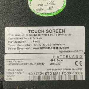 Hatteland HD 17T21 STD-MA1-FOGP-10039 | Panel Computer