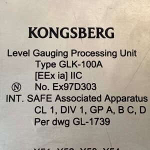 Kongsberg GLK-100A (Ex97D303) | Level Gauging Processing Unit