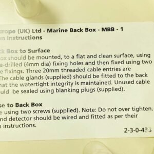 Hochiki MBB-1 | Marine Mounting Back Box with Glands