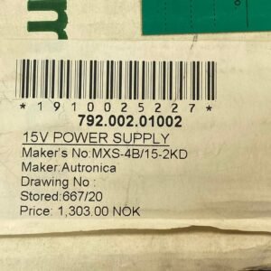 Kongsberg MXS-4B/15-2KD (7212-125.0000) | Power Supply