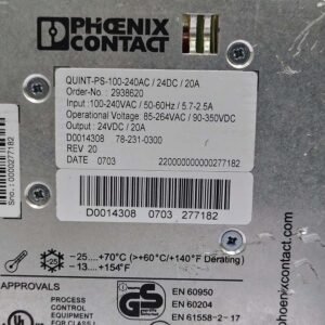 Phoenix Contact QUINT-PS/100-240AC/24DC/20A (2938620) | Power Supply
