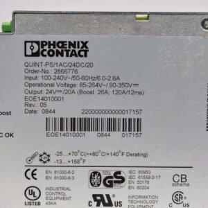 Phoenix Contact QUINT-PS/1AC/24DC/20 (2866776) | Power Suppiy