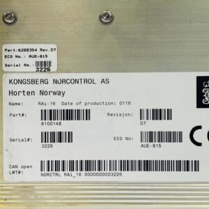 Kongsberg Rai-16 | Rev.D7 | Remote Analog Input Module