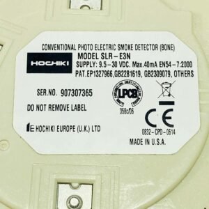 Hochiki SLR-E3N | Photoelectric Smoke Detector