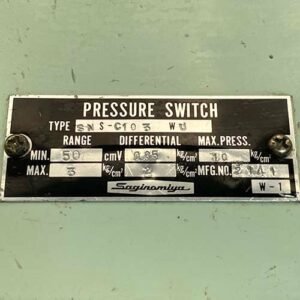 Saginomiya SNS-C103WU (Range : 50Cmv-0.35 Kg/Cm2) | Pressure Controls
