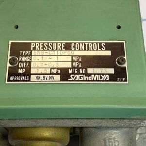Saginomiya SNS-C110PGQ (Range : 0.1 – 1 Mpa) | Pressure Controls