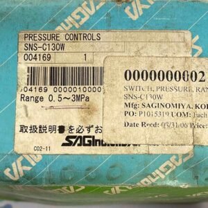 Saginomiya SNS-C130W (Range : 0.5 – 3 MPA) | Pressure Controls