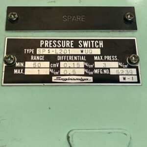 Saginomiya SPS-L201WUQ (Range : 50CMV-1Kgf/CM2) | Pressure Switch