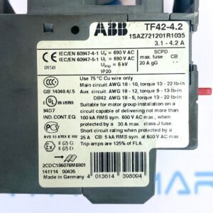 ABB TF42-4.2 (1SAZ721201R1035) | Thermal Overload Relay