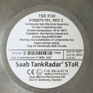 Saab Tankradar TGE 5120 | Rev.C | Tank Level Radar