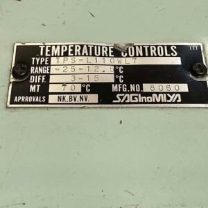 Saginomiya TPS-L110WL7 (Range : -25 – 12.5 C) | Temperature Controls