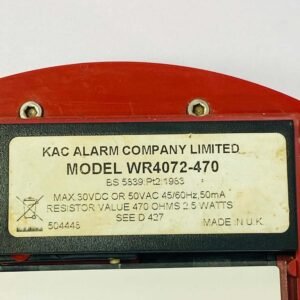 KAC Alarm WR4072-470 | Manual Call Point